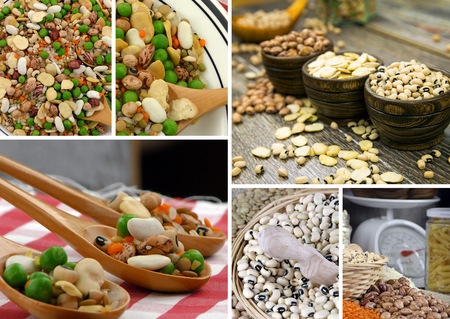Legumes Natural Raw Mix Food Collage