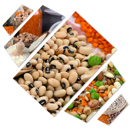 Legumes Natural Raw Mix Food Collageの写真素材