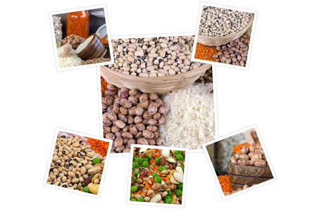 Legumes Natural Raw Mix Food Collage