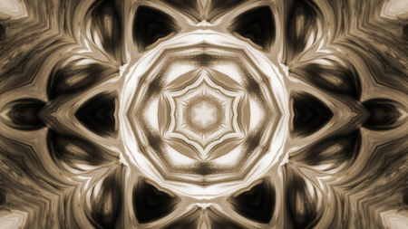 Abstract Paint Brush Ink Explode Spread Smooth Concept Symmetric Pattern Ornamental Decorative Kaleidoscope Movement Geometric Circle and Star Shapesの写真素材