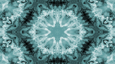 Abstract Paint Brush Ink Explode Spread Smooth Concept Symmetric Pattern Ornamental Decorative Kaleidoscope Movement Geometric Circle and Star Shapesの写真素材