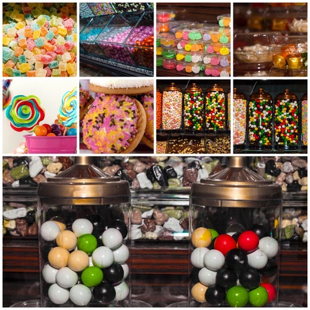 Candy Sweet Lolly Sugary Collage Photoの写真素材