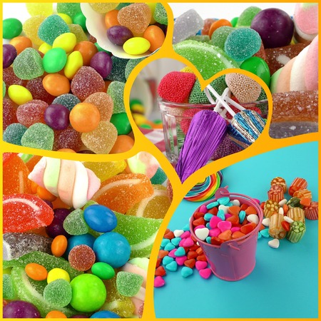 Candy Sweet Lolly Sugary Collage Photo