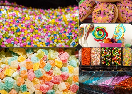 Candy Sweet Lolly Sugary Collage Photoの写真素材