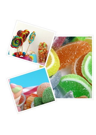 Candy Sweet Lolly Sugary Collage Photoの写真素材