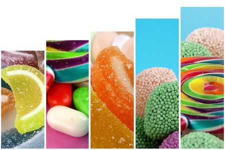 Candy Sweet Lolly Sugary Collage Photoの写真素材