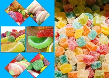 Candy Sweet Lolly Sugary Collage Photoの写真素材