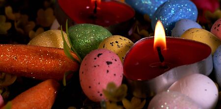 Colorful Traditional Celebration Easter Paschal Eggs Photoの写真素材