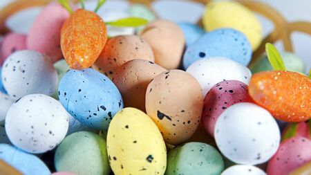 Colorful Traditional Celebration Easter Paschal Eggs Photo 