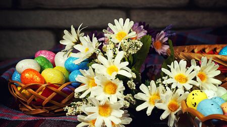 Colorful Traditional Celebration Easter Paschal Eggs Photo