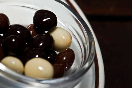 Sweet Delicious Candy Bon Bon Covered with Chocolateの写真素材