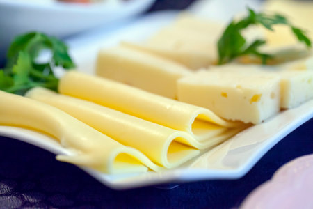 Healthy and Delicious Salty Food Cheese for breakfast