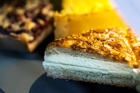 Delicious and Sweet Cake Close Up Photoの写真素材