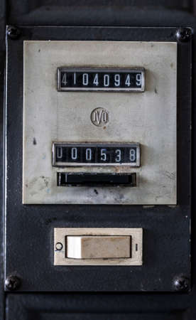 Mechanical Electric Counter from a Big Factory Machine Photo