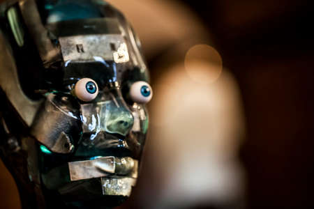 A High Tech Futuristic View of Robot Mannequin with External Detailsの写真素材