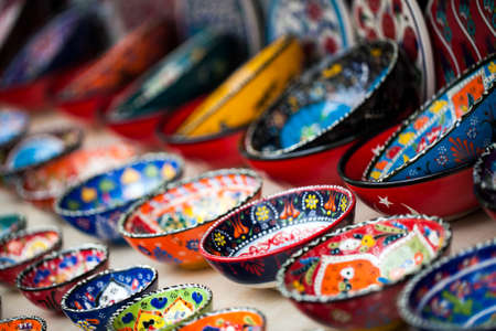 Small Colorful Decorative Spices Cups Photoの写真素材
