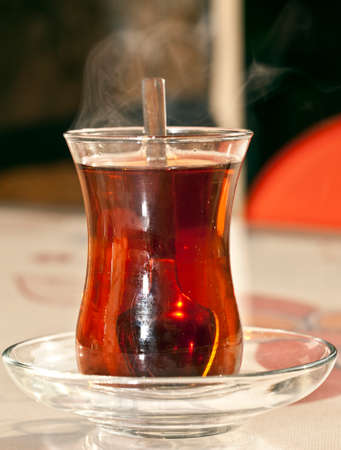 A Traditional Turkish Drink Hot Tea Photoの写真素材