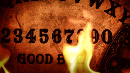 Witchcraft Spiritual Game Ouija Board and Hell Fire