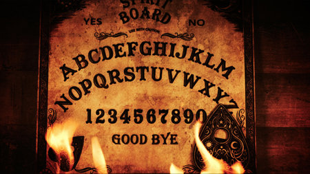 Witchcraft Spiritual Game Ouija Board and Hell Fire