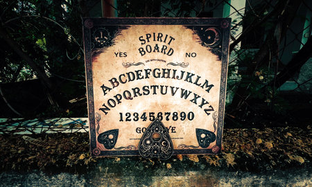 Witchcraft Spiritual Halloween Scary Game Ouija Board