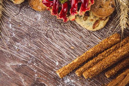 Crispy and Delicious Sesame Cracker Sticks Food