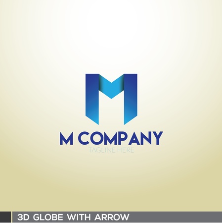 M company logoのイラスト素材