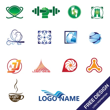 Modern & colorful logo design inspirationのイラスト素材