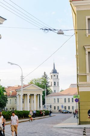 Vilnius, Lithuania - May 20, 2017: streets of the Old Town of Vilnius Lithuania , one of the largest surviving medieval old towns in Northern Europeのeditorial素材