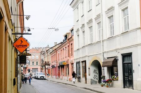 Vilnius, Lithuania - May 20, 2017: streets of the Old Town of Vilnius (Lithuania), one of the...