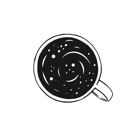 Coffee cup icon in simple style on a white backgroundのイラスト素材