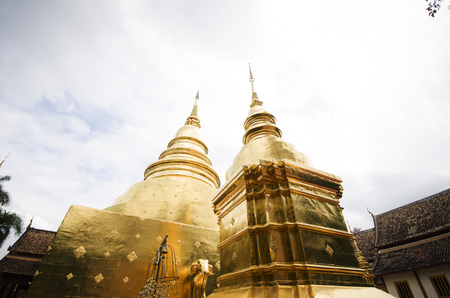 Thai temple in Chiangmai thailandの写真素材