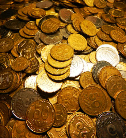 many coins of Ukraineの写真素材