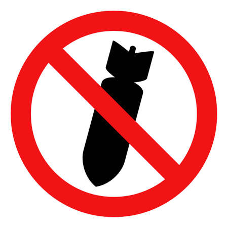 Stop Bombing Signのイラスト素材