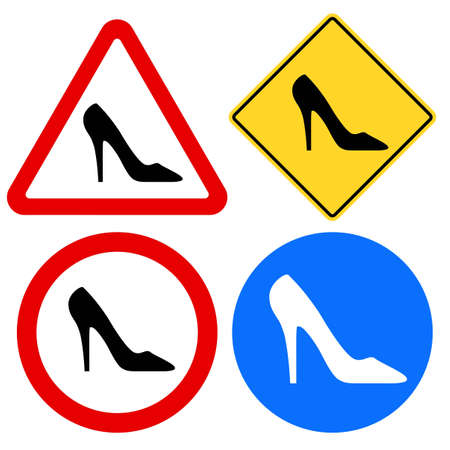 Female Shoe Signsのイラスト素材