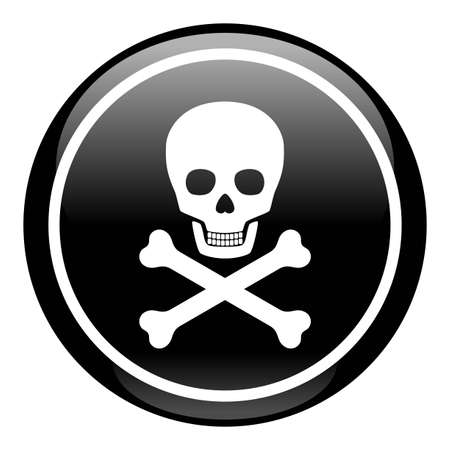 Skull On Buttonのイラスト素材