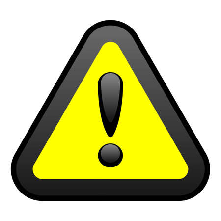 Yellow Warning Signのイラスト素材