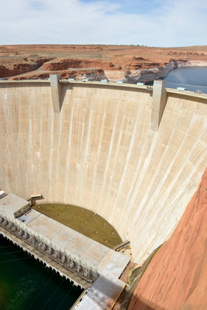 Glen Canyon Dam, Coconino County, Arizona, USAのeditorial素材