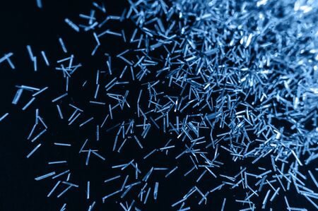 Glittered background toned in classic blue color. Trendy color 2020 year. Horizontal wallpaper...