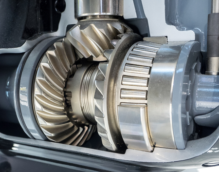 Close up view of brand new engine gears