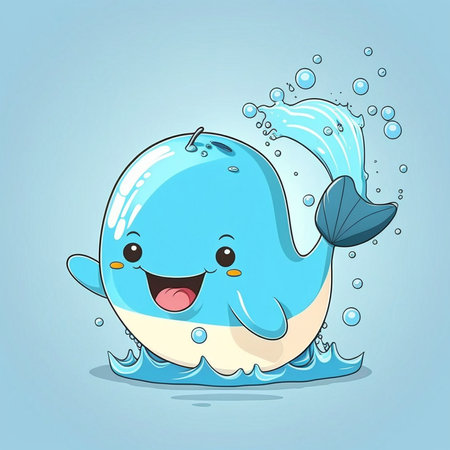 Funny dolpins cartoon vectorの写真素材