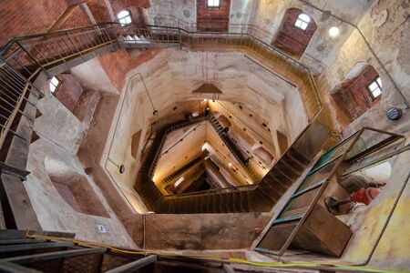 internal staircase of the Vyborg castle fortress tower
