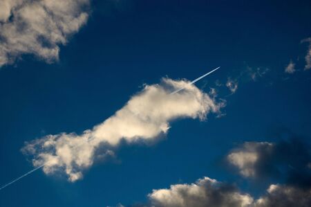 jet in cloudsの写真素材