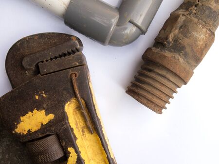 Labour day banner background. labor employee work tools in white background.の写真素材