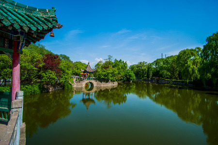 Fengxiang East Lake sceneryのeditorial素材