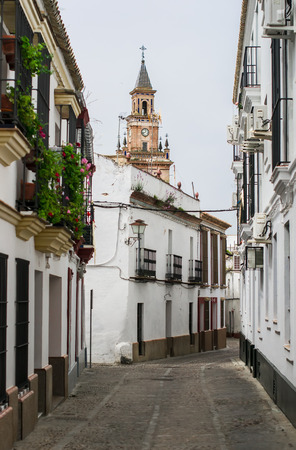 White streets of Carmona. Spain, Andalusiaの写真素材