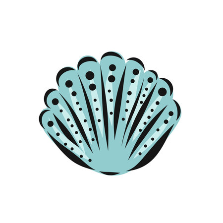 Hand drawn seashell. Vector art illustration. Sketch and doodle graphic collrctionのイラスト素材