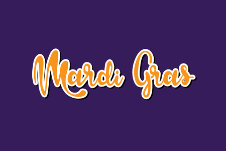 Mardi Gras lettering background. Template design for poster, banner, greeting cardのイラスト素材