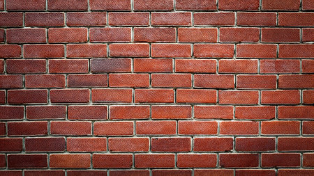 Red brick wall texture or brick wall background for interior exterior decoration and industrial construction concept design.の素材