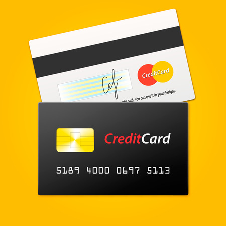 Vector Credit Card Mock-upのイラスト素材