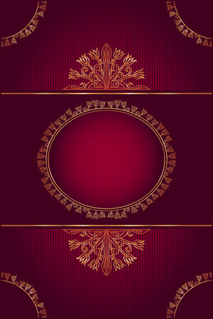 Template with gold decorationのイラスト素材